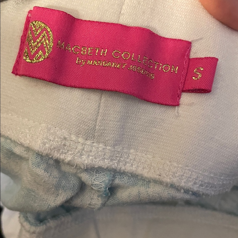 Y4- Linen Pants Macbeth Collection by Margaret Josephs Pink & White Garment - Picture 4 of 5